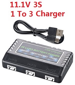 Shcong MJX Bugs 8 Pro, B8 Pro RC Quadcopter accessories list spare parts 1 to 3 balance charger box set for 11.1V 3S battery
