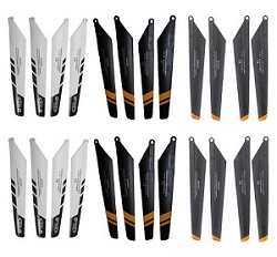Shcong Sky King HCW 8500 8501 RC helicopter accessories list spare parts main blades 6 sets (Upgrade White + Orange + Yellow)
