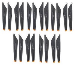 Shcong Shuang Ma 9050 SM 9050 RC helicopter accessories list spare parts 5 sets main blades (Upgrade Black-Orange)