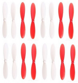 Hubsan X4 H107C H107D main blades (Red-White) 4sets