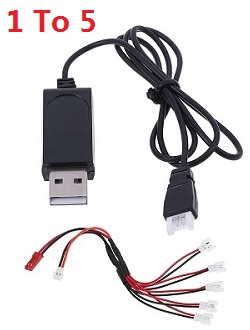 Shcong MJX F48 F648 RC helicopter accessories list spare parts USB charger wire with 1 to 5 charger wire