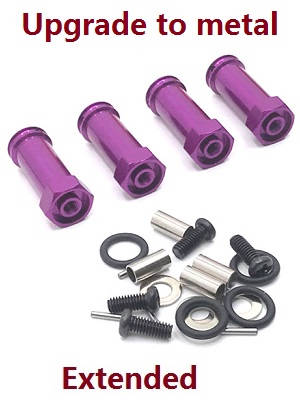 Wltoys 104002 30mm extension 12mm hexagonal hub drive adapter combination coupler (Metal) Purple