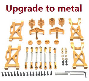 Shcong Wltoys 104001 RC Car accessories list spare parts 7-IN-1 upgrade to metal kit Gold