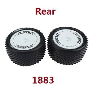 Wltoys 104002 rear tires 1883 (Silver)