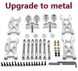 Shcong Wltoys 104001 RC Car accessories list spare parts 7-IN-1 upgrade to metal kit Silver