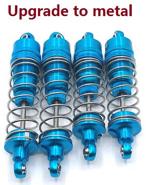 Shcong Wltoys 104001 RC Car accessories list spare parts front and rear shock absorber (Metal) Blue - Click Image to Close