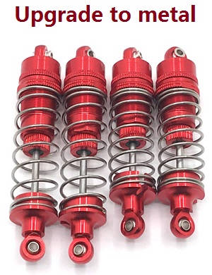 Shcong Wltoys 104001 RC Car accessories list spare parts front and rear shock absorber (Metal) Red