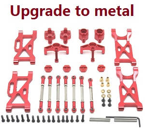 Shcong Wltoys 104001 RC Car accessories list spare parts 7-IN-1 upgrade to metal kit Red