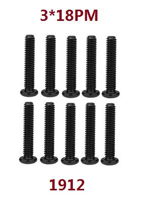 Wltoys 104002 screws set 3*18PM 1912 - Click Image to Close