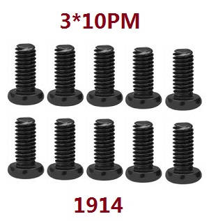Shcong Wltoys 104001 RC Car accessories list spare parts screws set 3*10PM 1914 - Click Image to Close