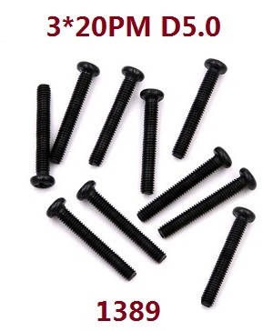 Shcong Wltoys 104001 RC Car accessories list spare parts screws set 3*20PM 1389 - Click Image to Close