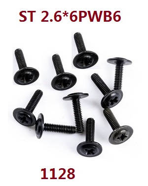 Shcong Wltoys 104001 RC Car accessories list spare parts screws set st2.6*6PWB6 1128 - Click Image to Close