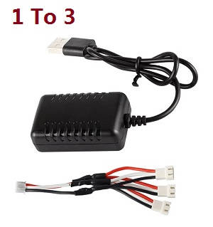 Shcong Wltoys 104001 RC Car accessories list spare parts USB charger wire with 1 to 3 wire - Click Image to Close