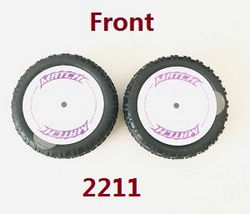Wltoys 104002 front tires 2211 (Purple)