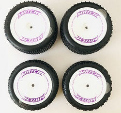 Shcong Wltoys 104001 RC Car accessories list spare parts front and rear wheels tires set Purple