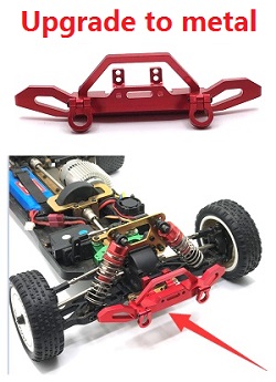 Wltoys XK 104001 front bumper module upgrade to metal Red