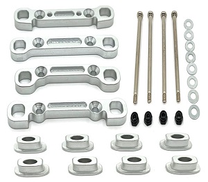 Wltoys XK 104002 swing arm reinforcement and shaft cap and fixed screws nuts kit Silver