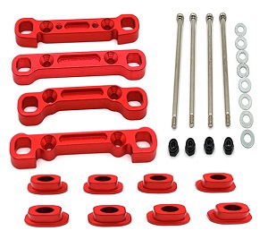 Wltoys XK 104002 swing arm reinforcement and shaft cap and fixed screws nuts kit Red