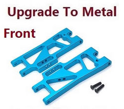 Shcong Wltoys XK 104009 RC Car accessories list spare parts front lower arm upgrade to metal (Blue) - Click Image to Close