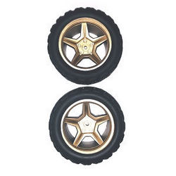 Shcong Wltoys XK 104009 RC Car accessories list spare parts tires (Gold) 2pcs