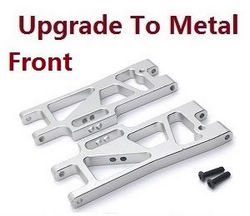 Shcong Wltoys XK 104009 RC Car accessories list spare parts front lower arm upgrade to metal (Silver) - Click Image to Close