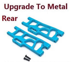 Shcong Wltoys XK 104009 RC Car accessories list spare parts rear swing arm upgrade to metal (Blue) - Click Image to Close