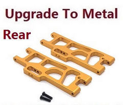 Shcong Wltoys XK 104009 RC Car accessories list spare parts rear swing arm upgrade to metal (Gold)