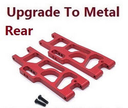 Shcong Wltoys XK 104009 RC Car accessories list spare parts rear swing arm upgrade to metal (Red)
