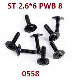 Shcong Wltoys XK 104009 RC Car accessories list spare parts screws set ST2.6*6PWB8 0558 - Click Image to Close
