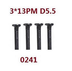 Shcong Wltoys XK 104009 RC Car accessories list spare parts screws set 3*13MP D5.5 0241 - Click Image to Close