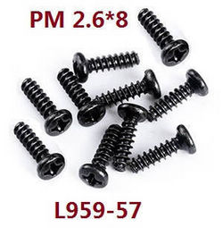 Shcong Wltoys XK 104009 RC Car accessories list spare parts screws set PM2.6*8 L959-57 - Click Image to Close