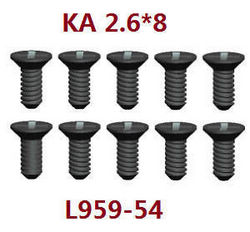 Shcong Wltoys XK 104009 RC Car accessories list spare parts screws set KA2.6*8 L959-54 - Click Image to Close