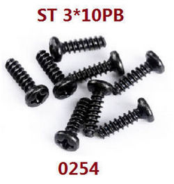 Shcong Wltoys XK 104009 RC Car accessories list spare parts screws set ST 3*10 PB 0254 - Click Image to Close