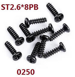 Shcong Wltoys XK 104009 RC Car accessories list spare parts screws set ST2.6*8PB 0250 - Click Image to Close