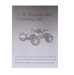Shcong Wltoys XK 104009 RC Car accessories list spare parts English manual book