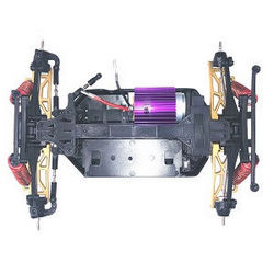 Shcong Wltoys XK 104009 RC Car accessories list spare parts front and rear drive module + bottom board with main motor set (Assembled)