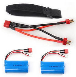 Shcong Wltoys XK 104009 RC Car accessories list spare parts connection line and velcro + 2*7.4V 1500mAh battery
