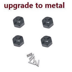 Wltoys XK 104019 hexagon adapter upgrade to metal (Black)