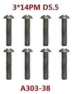 Wltoys XK 104019 screws set 3*14PM D5.5 A303-38