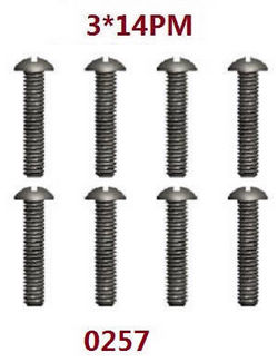 Wltoys XK 104019 screws set 3*14PM 0257