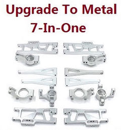 Wltoys XK 104019 7-In-one upgrade to metal parts kit (Silver)