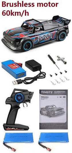 Wltoys 104072 RC Car with 3 battery RTR