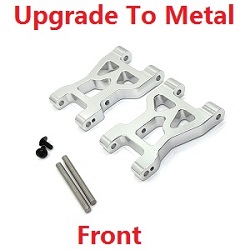 Wltoys 104072 XK XKS WL 104072 front swing arm upgrade to metal Silver - Click Image to Close
