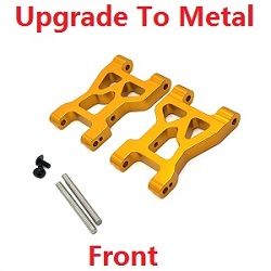 Wltoys 104072 XK XKS WL 104072 front swing arm upgrade to metal Gold - Click Image to Close