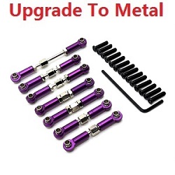 Wltoys 104072 XK XKS WL 104072 connect buckle set upgrade to metal Purple - Click Image to Close