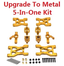 Wltoys 104072 XK XKS WL 104072 upgrade to metal parts 5-In-One kit Gold - Click Image to Close