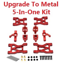 Wltoys 104072 XK XKS WL 104072 upgrade to metal parts 5-In-One kit Red - Click Image to Close