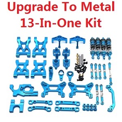 Wltoys 104072 XK XKS WL 104072 upgrade to metal parts 13-In-One kit Blue - Click Image to Close