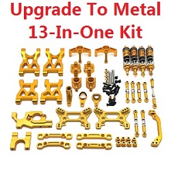 Wltoys 104072 XK XKS WL 104072 upgrade to metal parts 13-In-One kit Gold - Click Image to Close