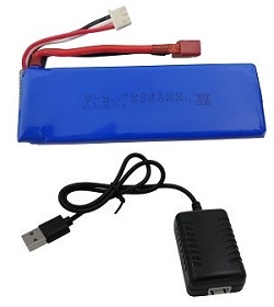 Shcong Wltoys 10428-A2 RC Car accessories list spare parts 7.4V 2200mAh battery with USB charger wire